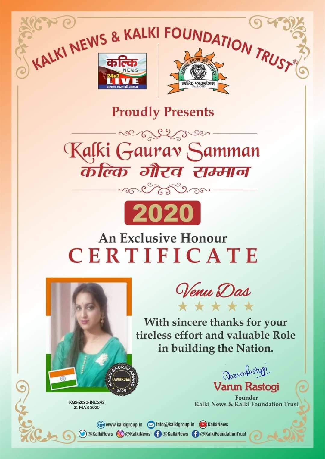 Dietician Venu Aggarwal Das