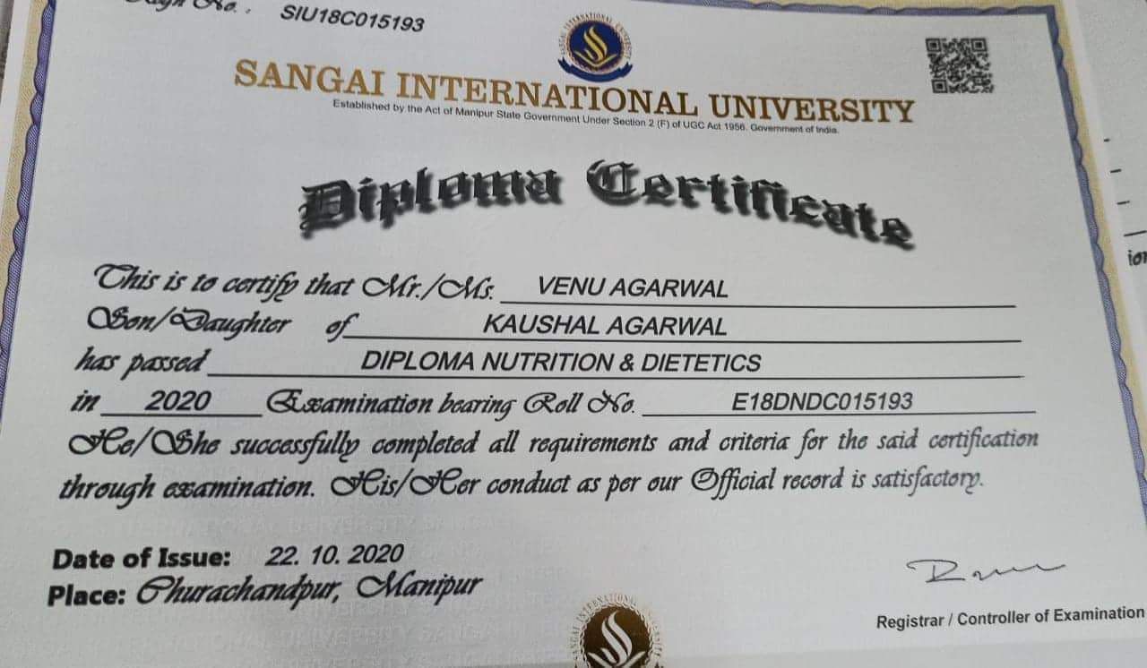 Dietician Venu Aggarwal Das