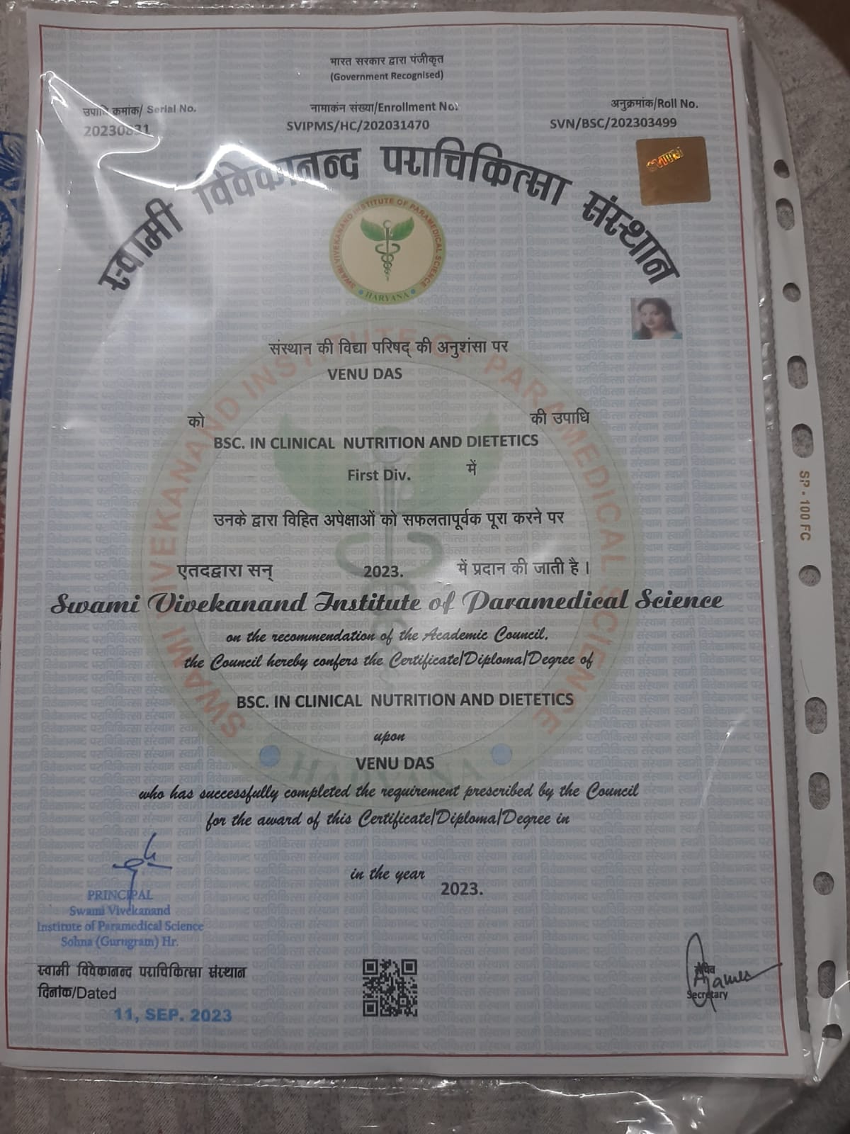 Dietician Venu Aggarwal Das